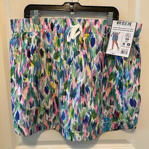 RBX Activewear Skort Women's XL Waterfall Front Pockets Tulip Hem